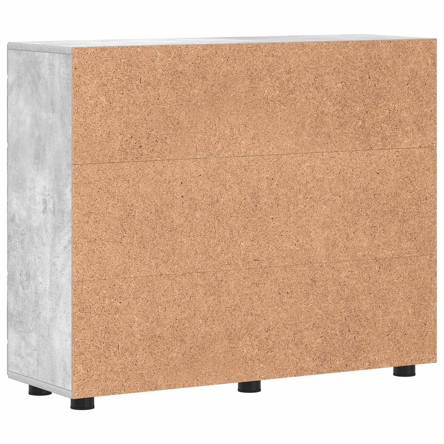 Tre skap Betonggrå 88,5 x 30,5 x 73 cm Konstruert tre
