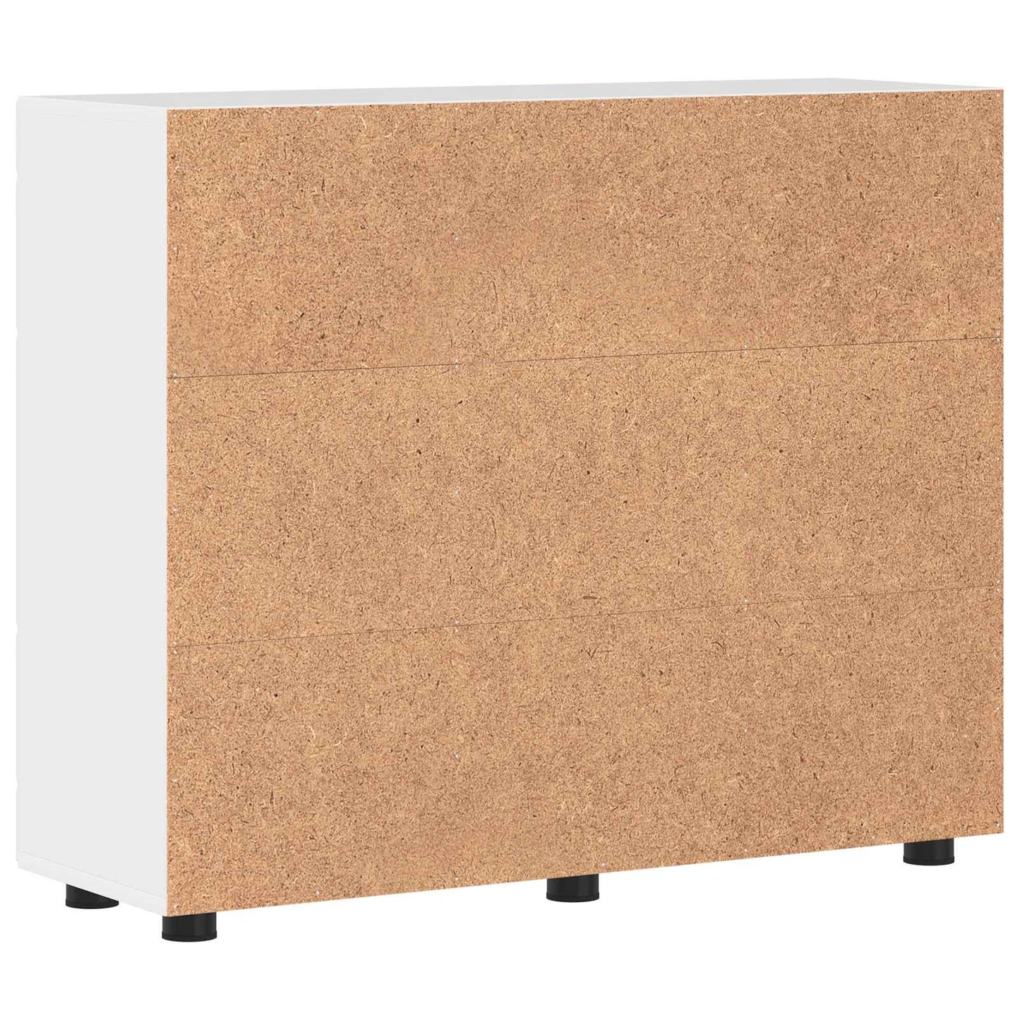 Tre skap Høyglanset hvit 88,5 x 30,5 x 73 cm Konstruert tre