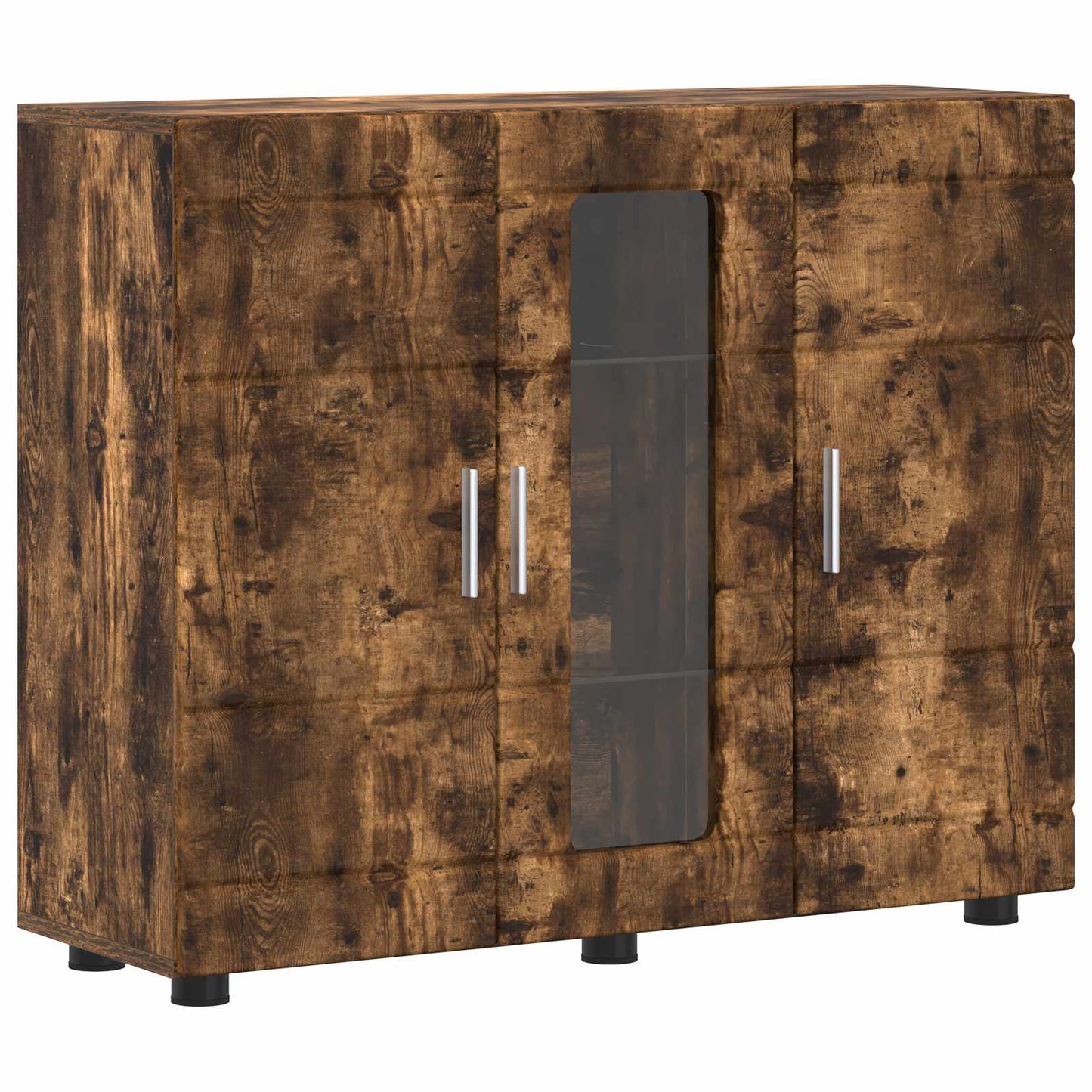 Tre skap Røkt eik 88,5 x 30,5 x 73 cm Konstruert tre