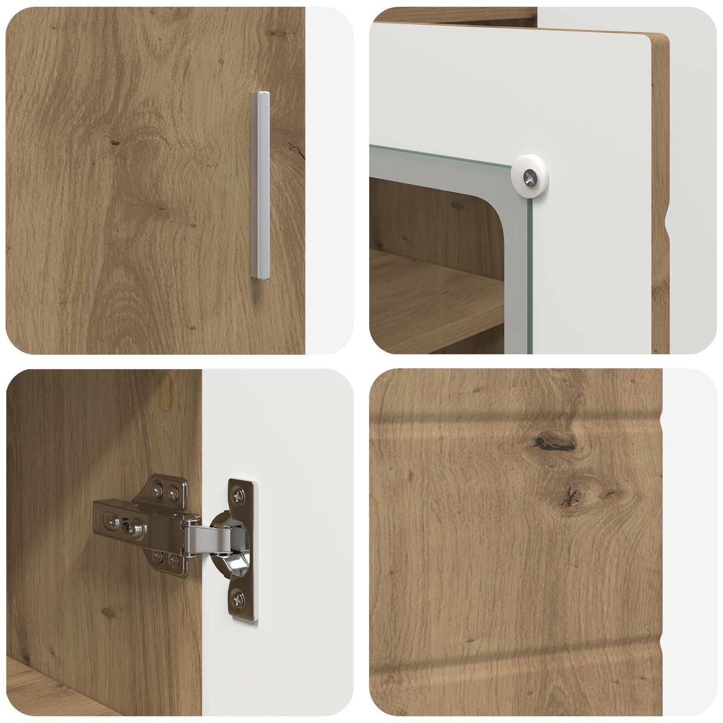 Tre skap Artisan Eik 88,5 x 30,5 x 73 cm Konstruert tre