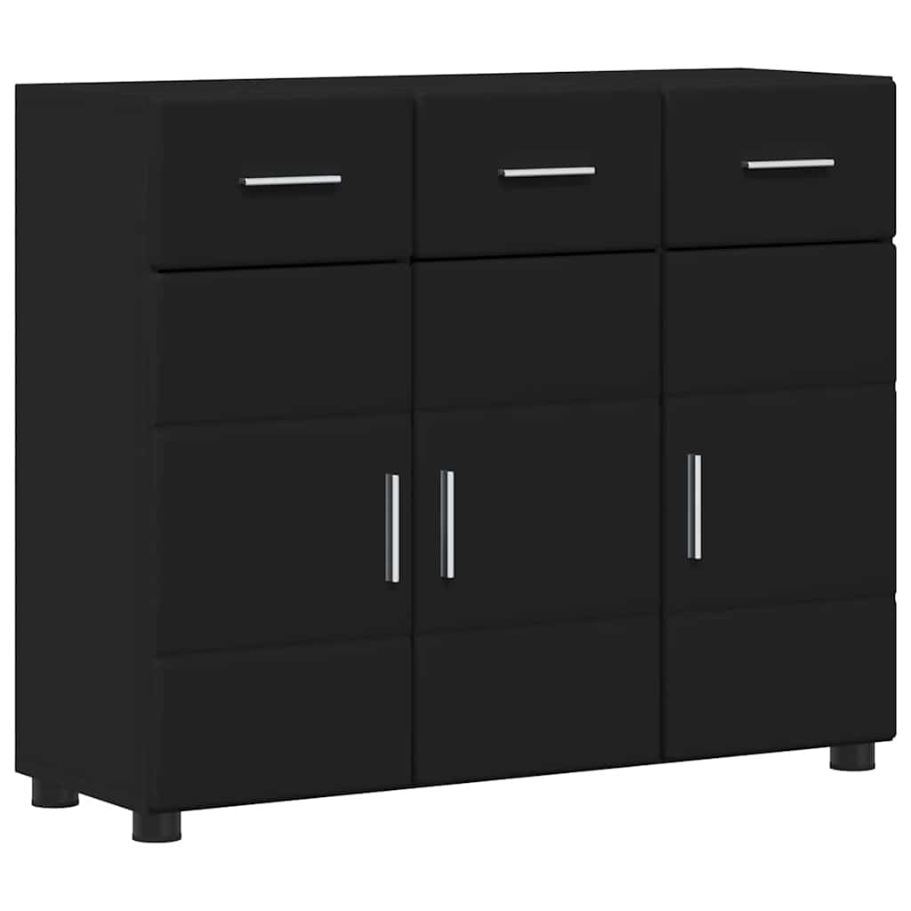 Serviesskap FLORIN 88,5 x 30,5 x 73 cm Svart Konstruert tre