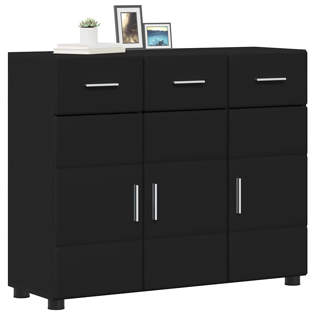 Serviesskap FLORIN 88,5 x 30,5 x 73 cm Svart Konstruert tre