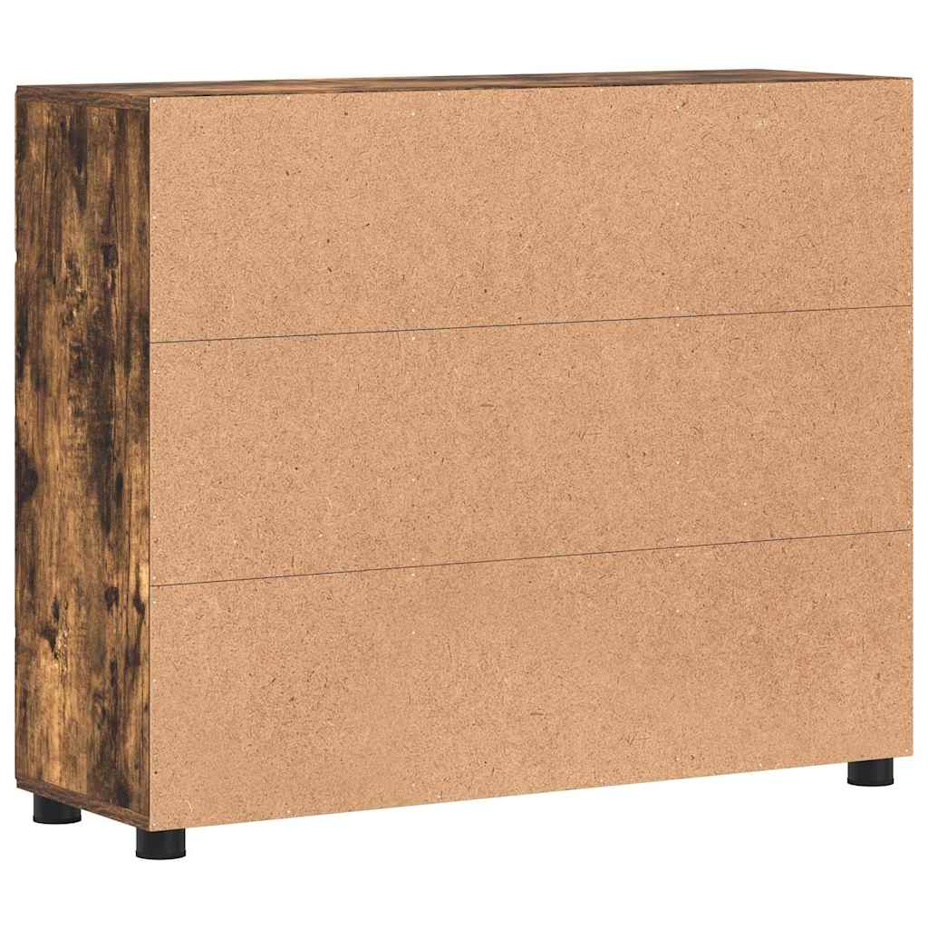Serviesskap FLORIN Røkt eik 88,5 x 30,5 x 73 cm Konstruert tre