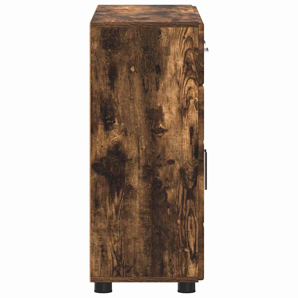 Serviesskap FLORIN Røkt eik 88,5 x 30,5 x 73 cm Konstruert tre