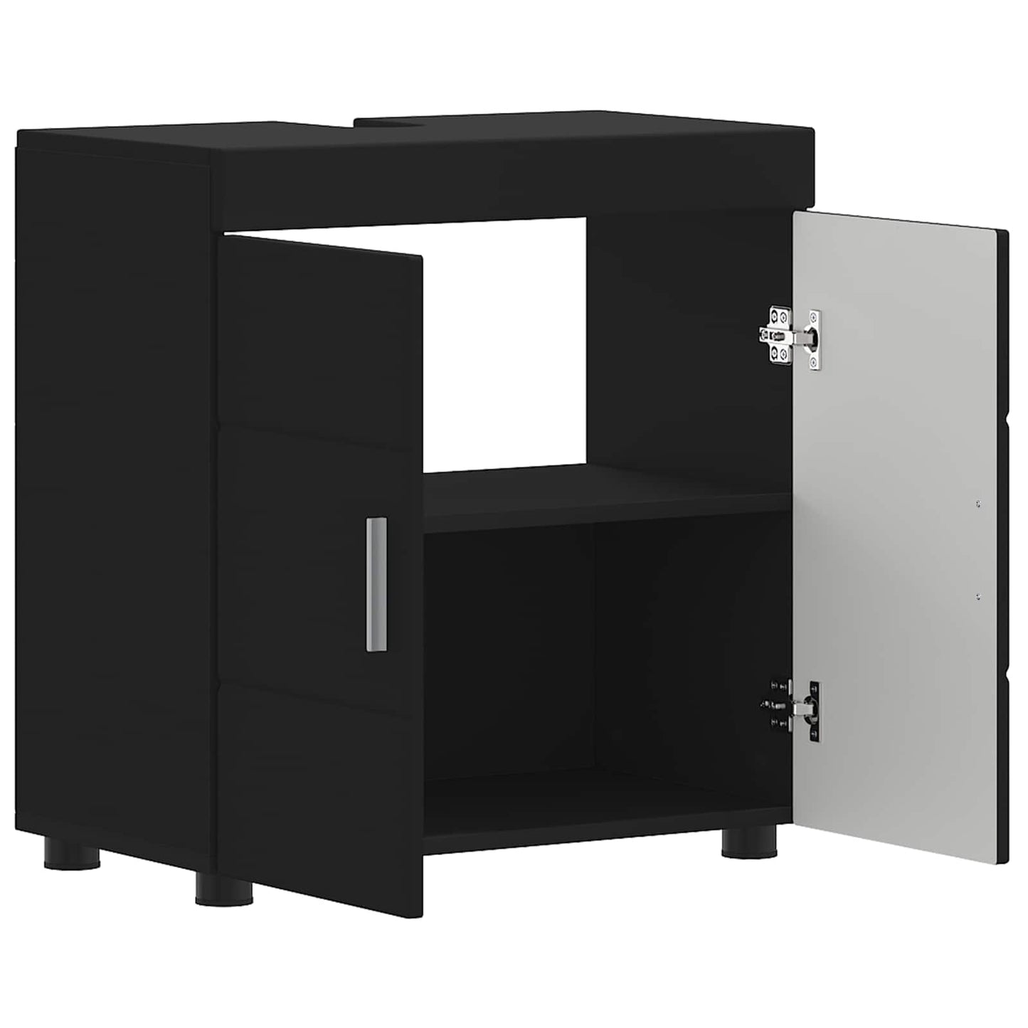 Baderomsskapsett TULUM Svart 60 x 34 x 63 cm Konstruert tre