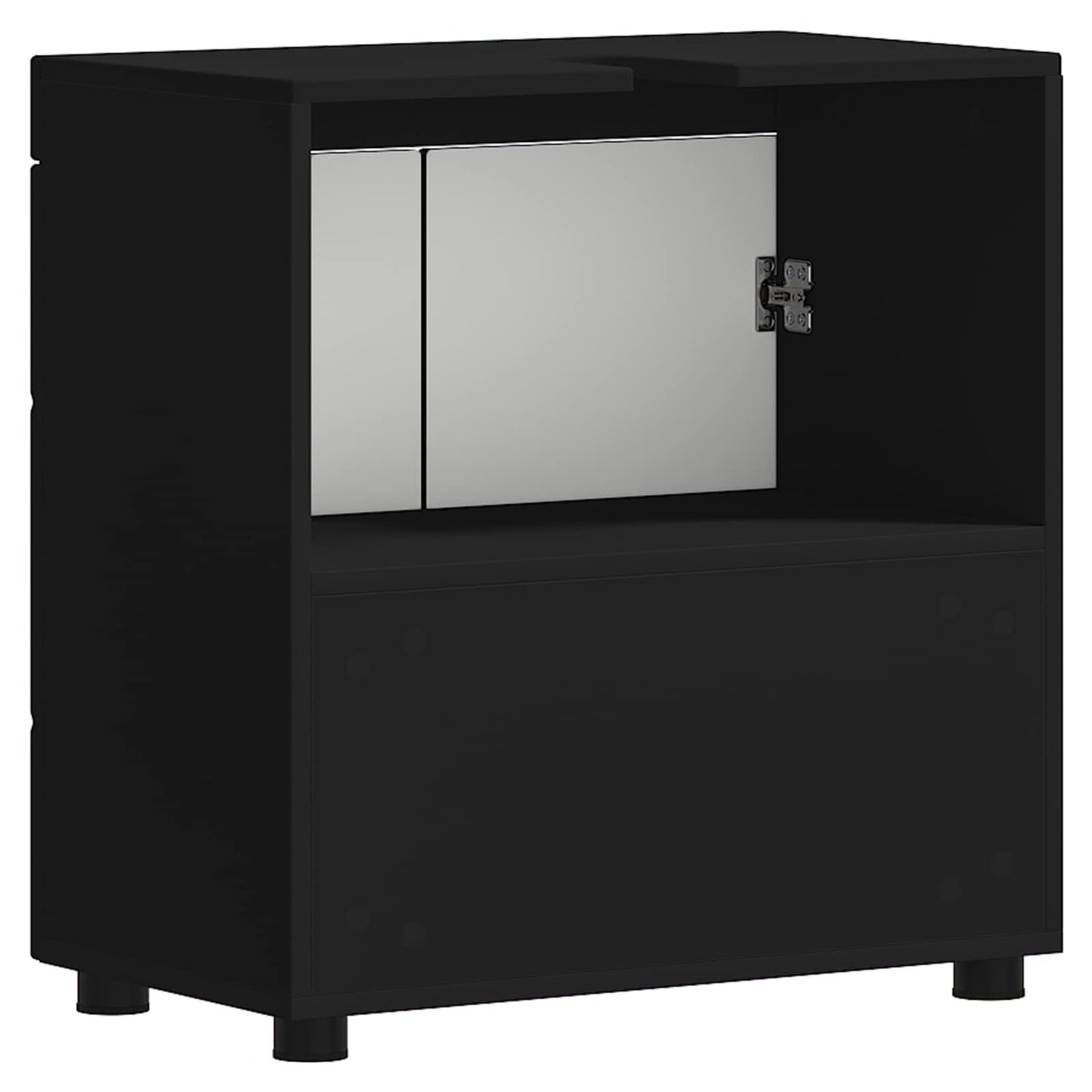 Baderomsskapsett TULUM Svart 60 x 34 x 63 cm Konstruert tre
