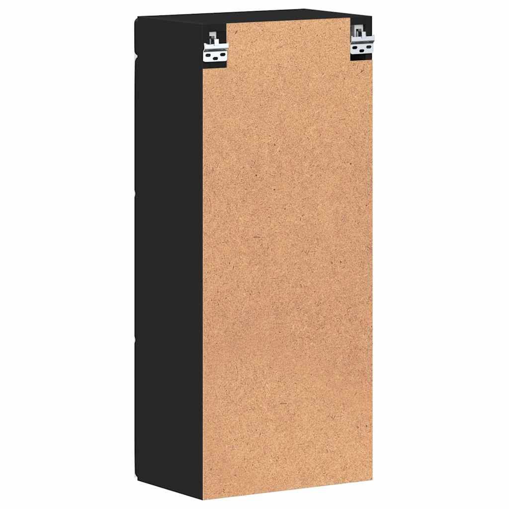 Baderom veggskap TULUM Svart 37 x 24,5 x 86 cm Konstruert tre