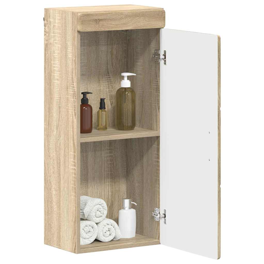 Baderom veggskap med hylle TULUM Sonoma eik 37 x 24,5 x 86 cm
