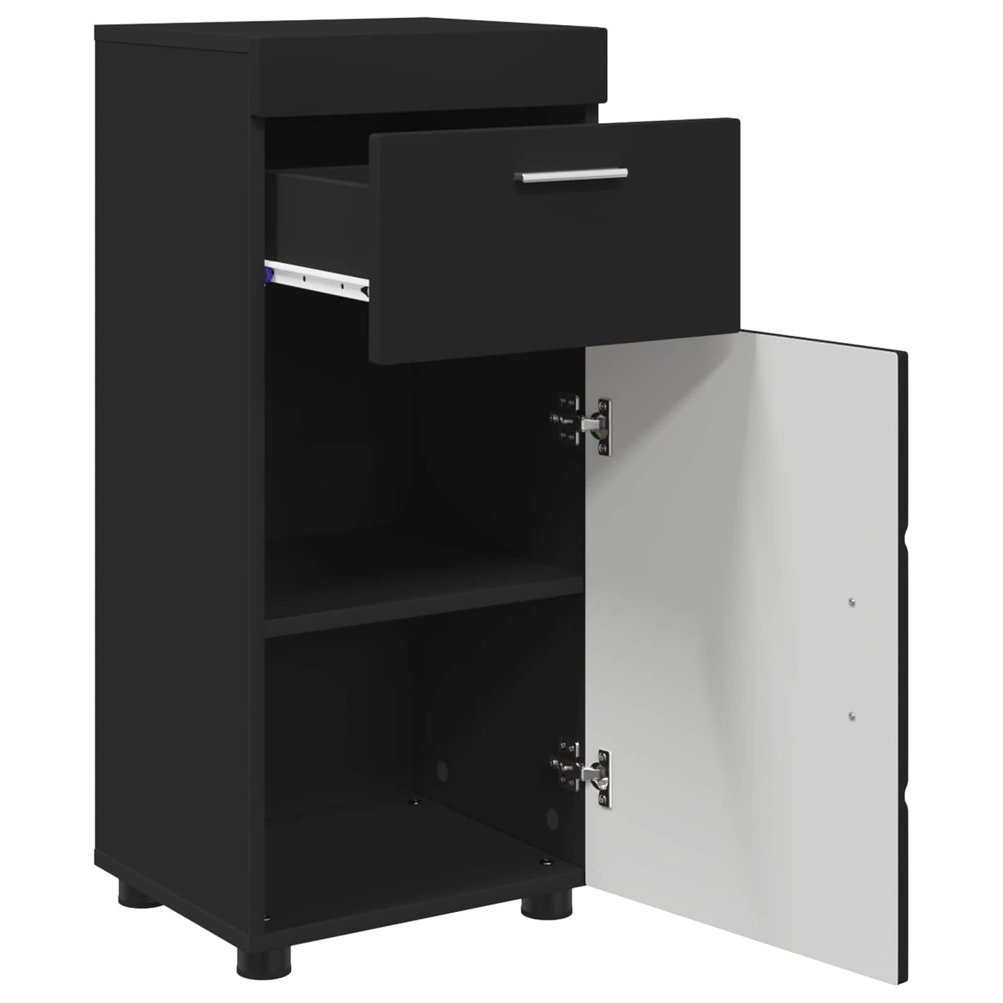 Baderomsskapsett TULUM Svart 37 x 31,5 x 82 cm Konstruert tre