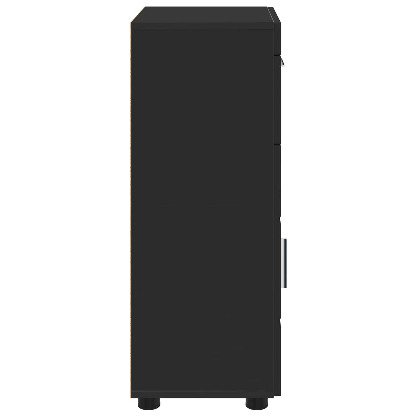Baderomsskapsett TULUM Svart 37 x 31,5 x 82 cm Konstruert tre