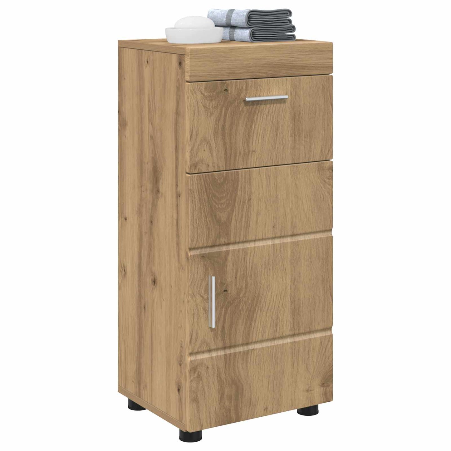 Baderomsskapsett med skuff TULUM Artisan Eik 37 x 31,5 x 82 cm