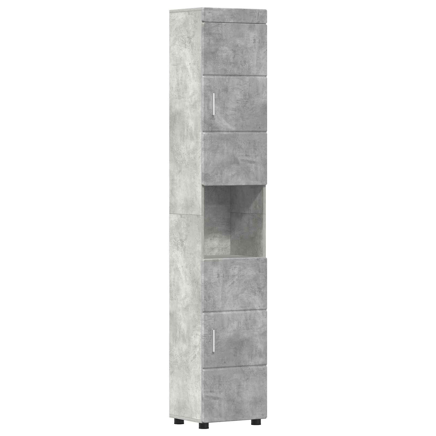 Baderomsskapsett med lagring TULUM Betonggrå 37 x 31,5 x 203 cm
