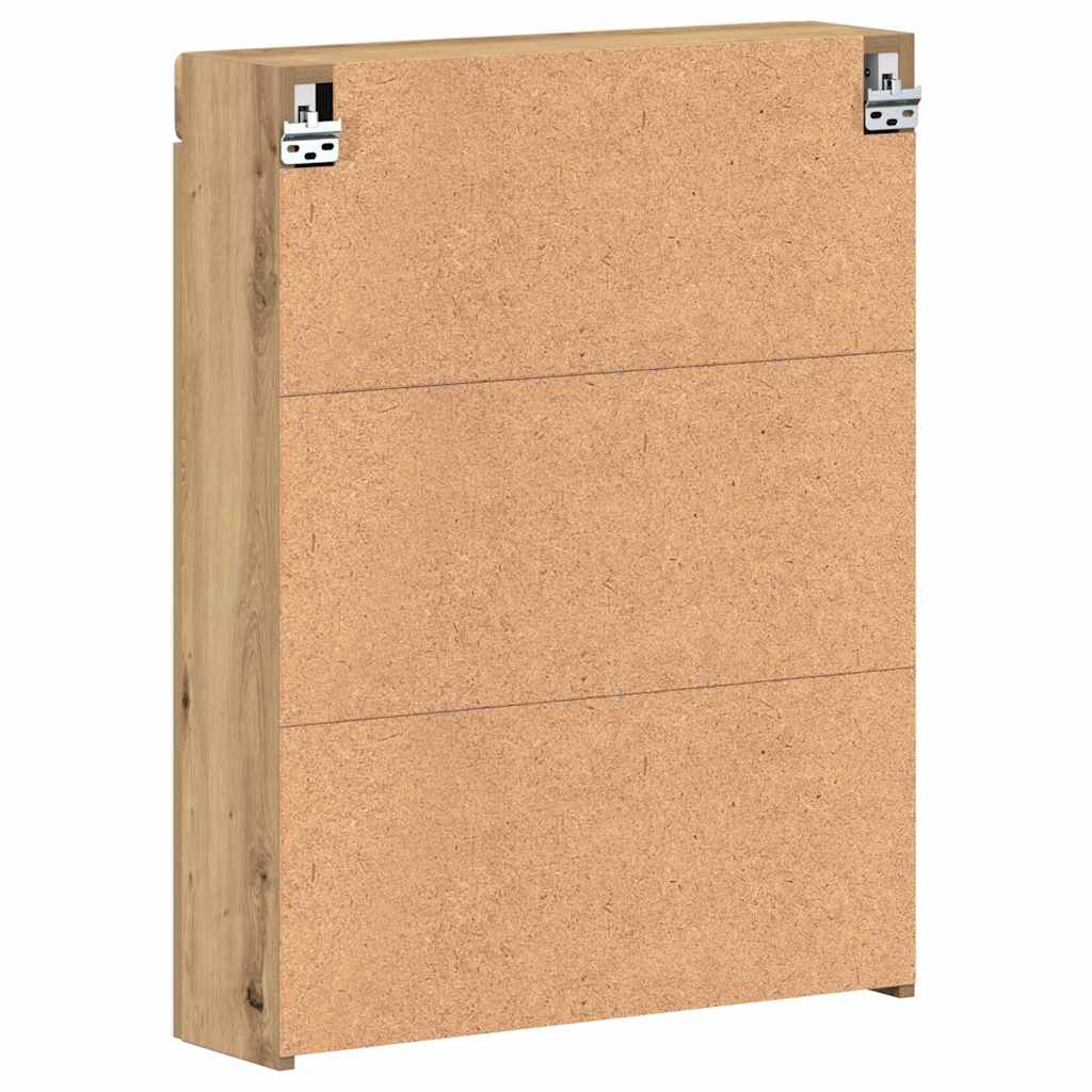 Baderomsspeilskap med hylle TULUM Artisan Eik 60 x 16,5 x 78 cm
