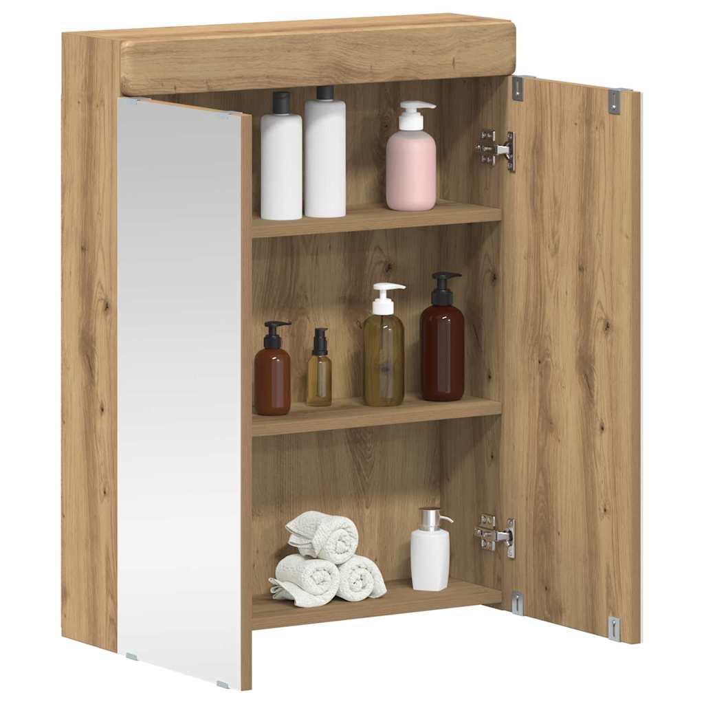 Baderomsspeilskap med hylle TULUM Artisan Eik 60 x 16,5 x 78 cm
