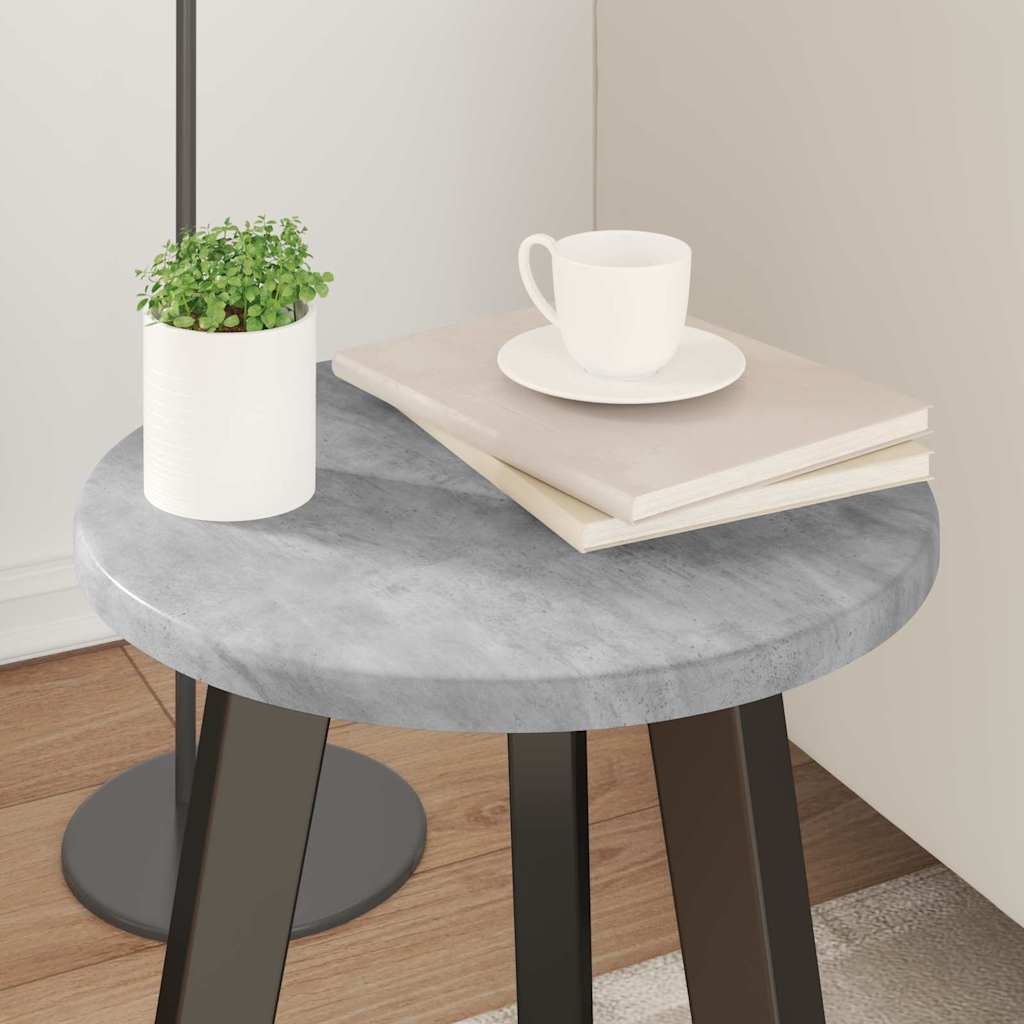 Bordplate Betonggrå Ø 30 x 1,5 cm Konstruert tre