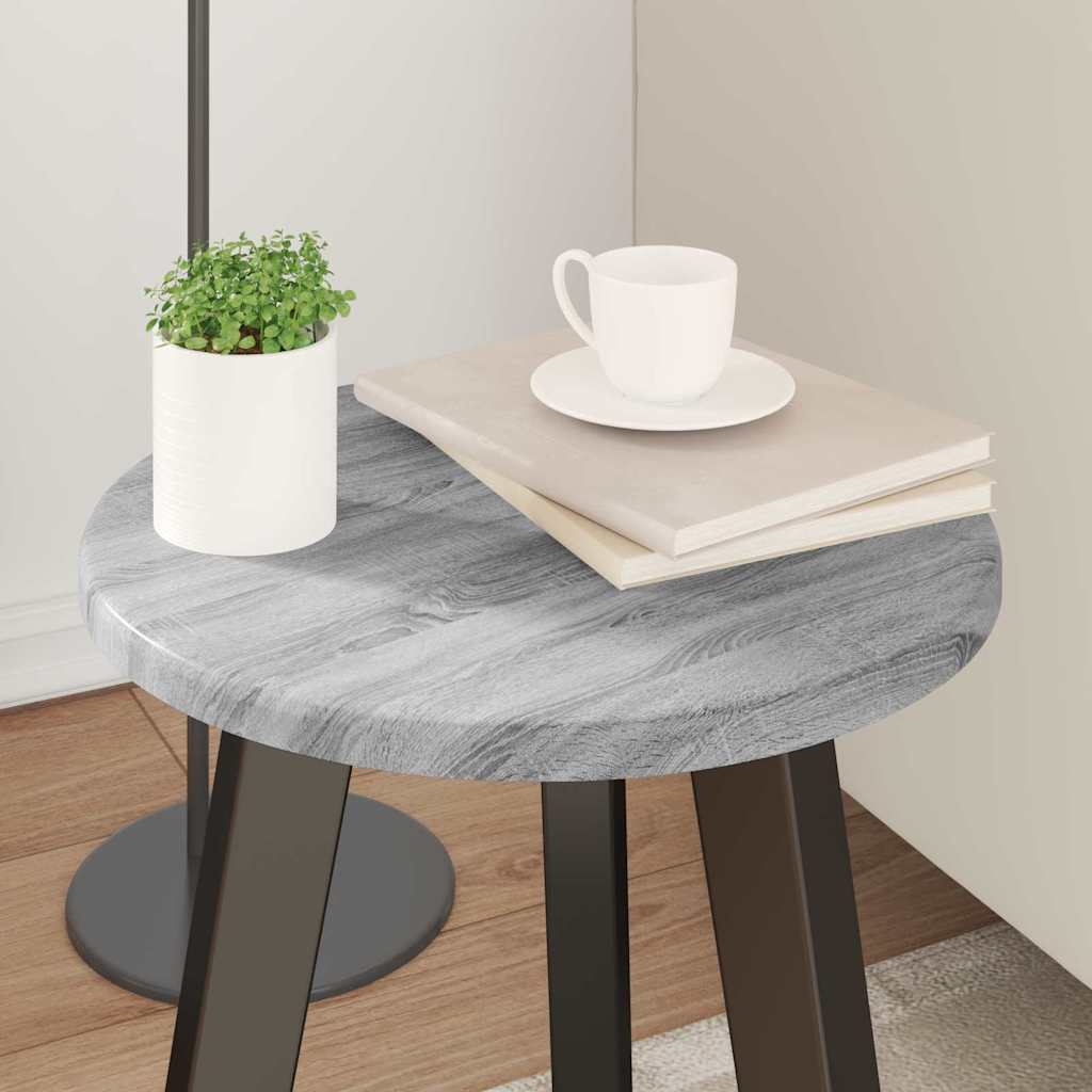 Bordplate Grå Sonoma Ø 30 x 1,5 cm Konstruert tre