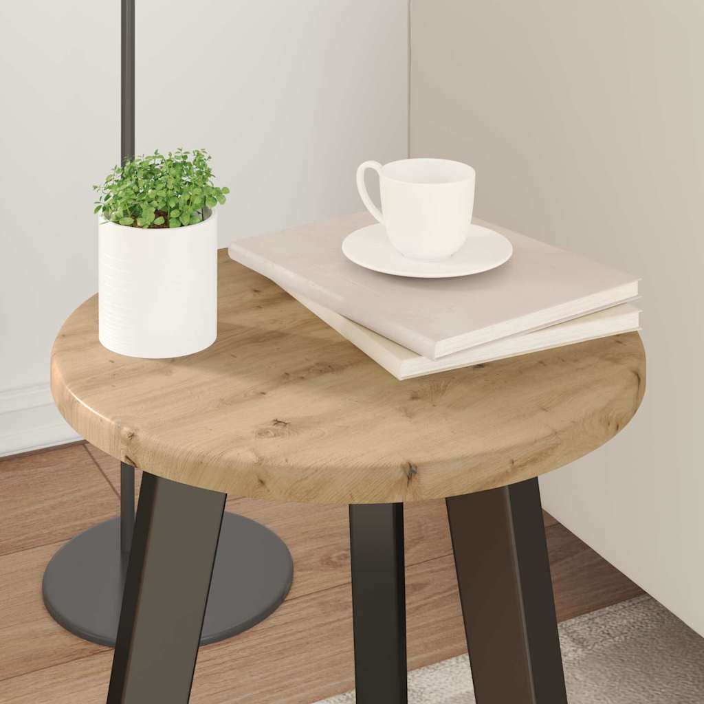 Bordplate Ø 30 x 1,5 cm Rund Konstruert tre artisan eik