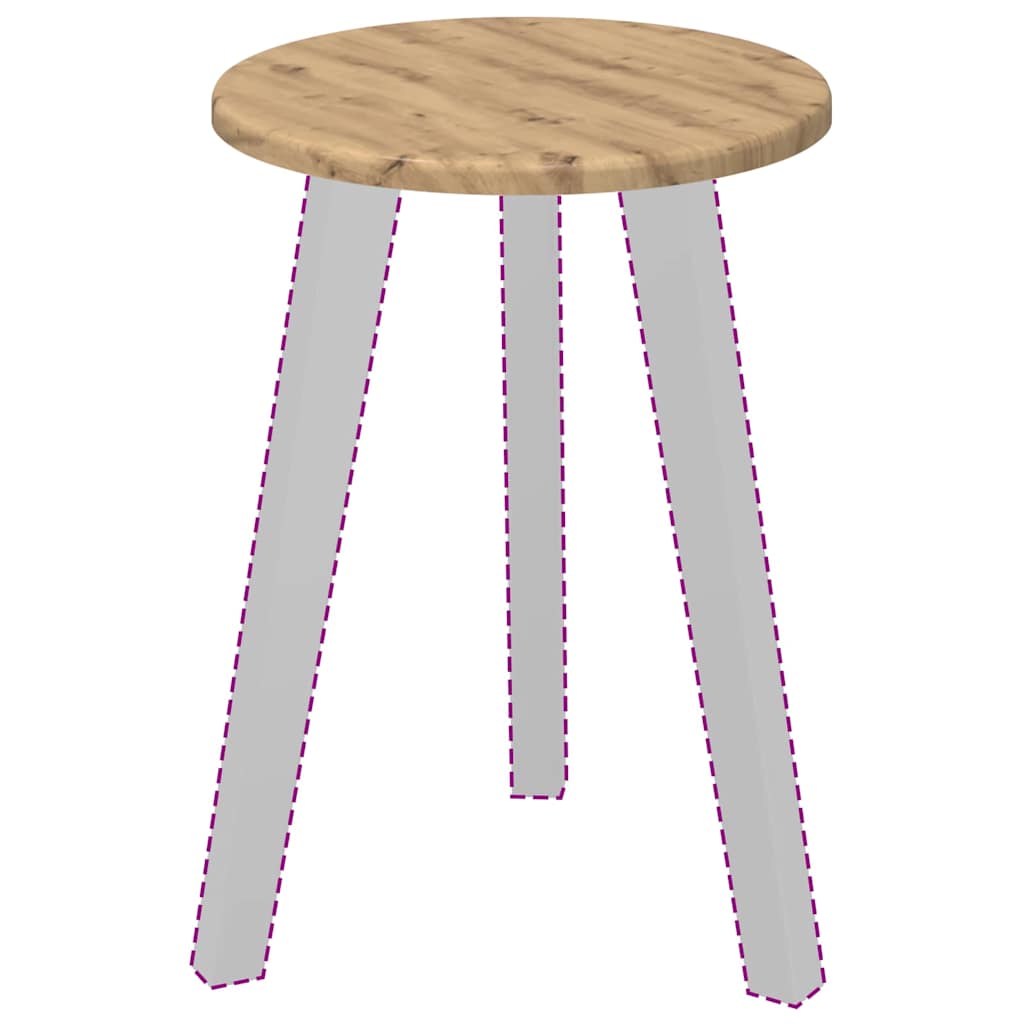 Bordplate Ø 30 x 1,5 cm Rund Konstruert tre artisan eik