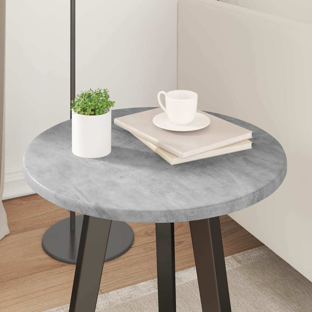 Bordplate Betonggrå Ø 40 x 1,5 cm Konstruert tre