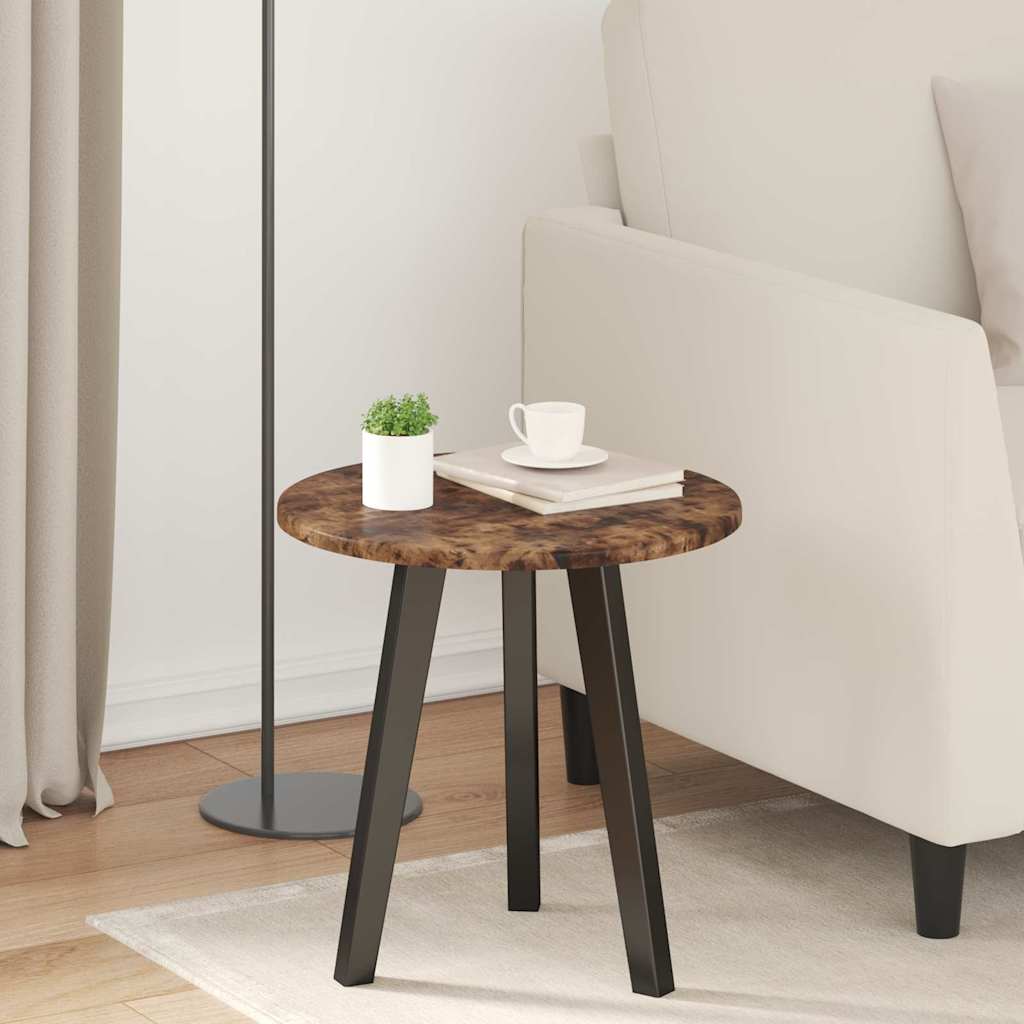 Bordplate Røkt eik Ø 40 x 1,5 cm Konstruert tre