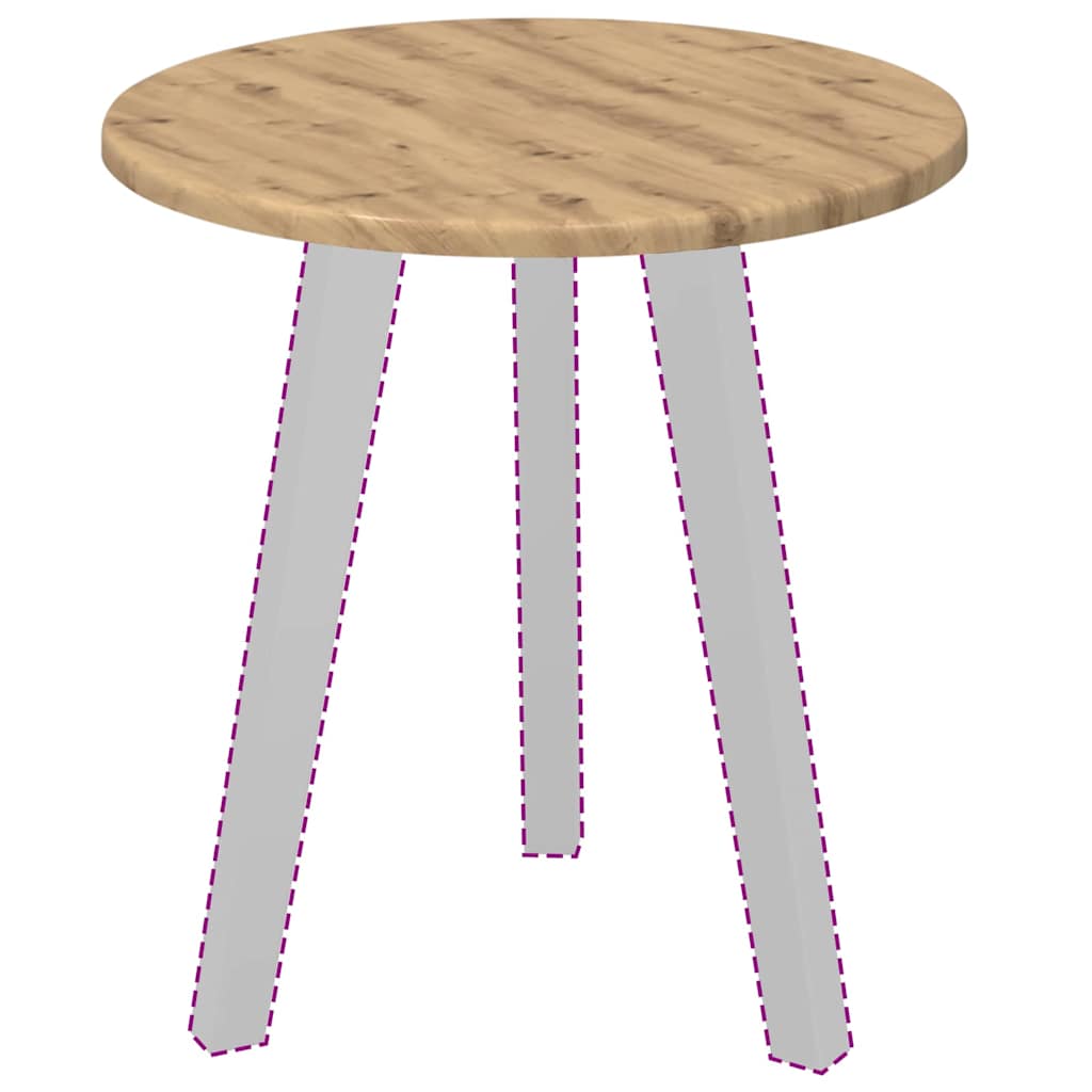 Bordplate Ø 40 x 1,5 cm Rund Konstruert tre artisan eik