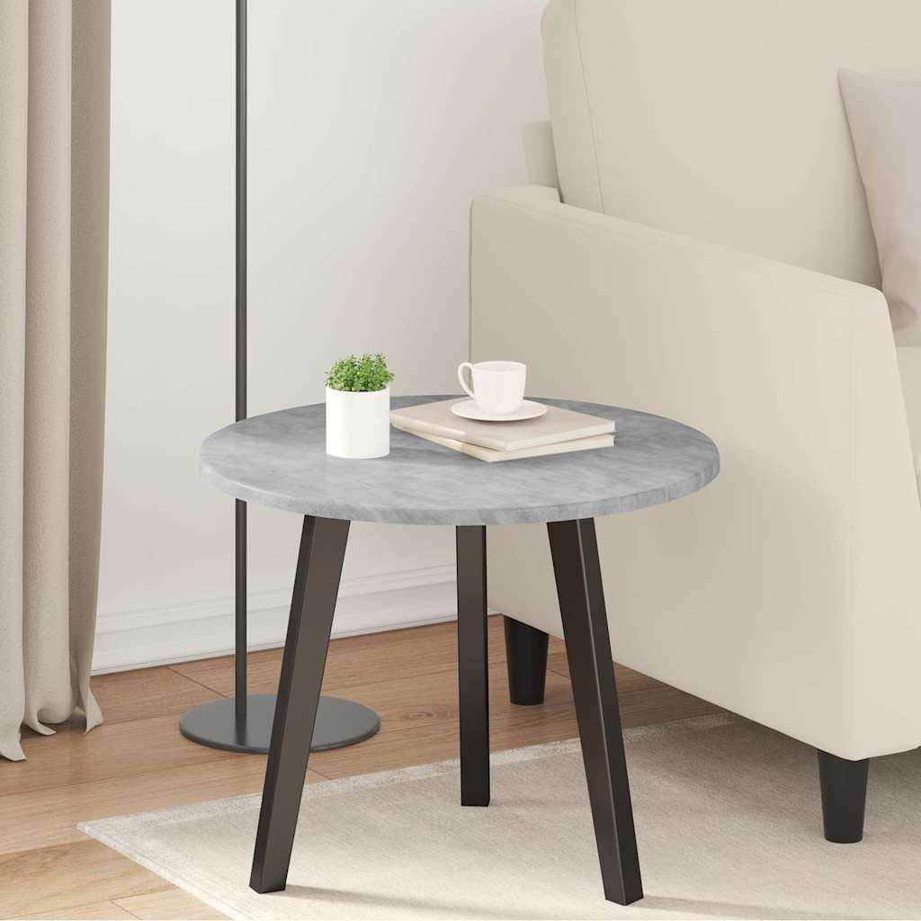 Bordplate Betonggrå Ø 50 x 1,5 cm Konstruert tre