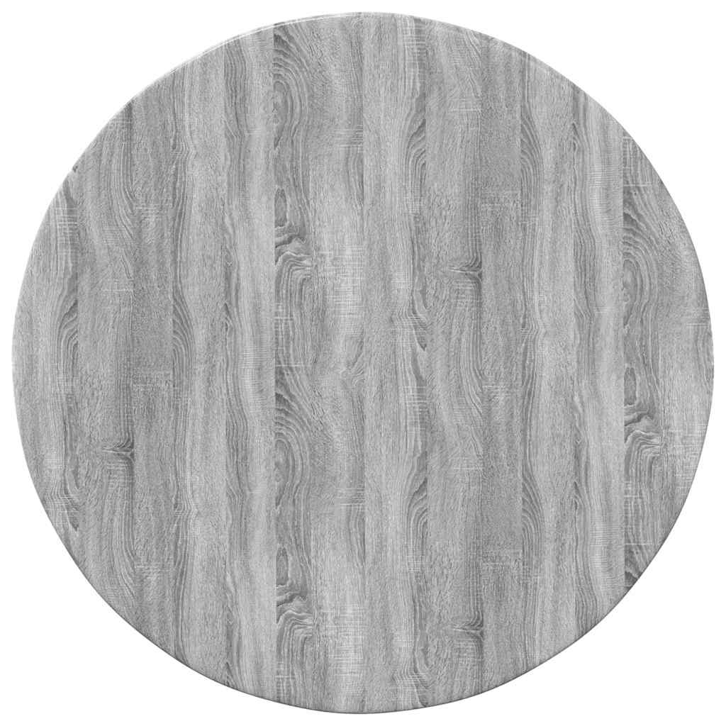 Bordplate Grå sonoma Ø 50 x 1,5 cm Konstruert tre