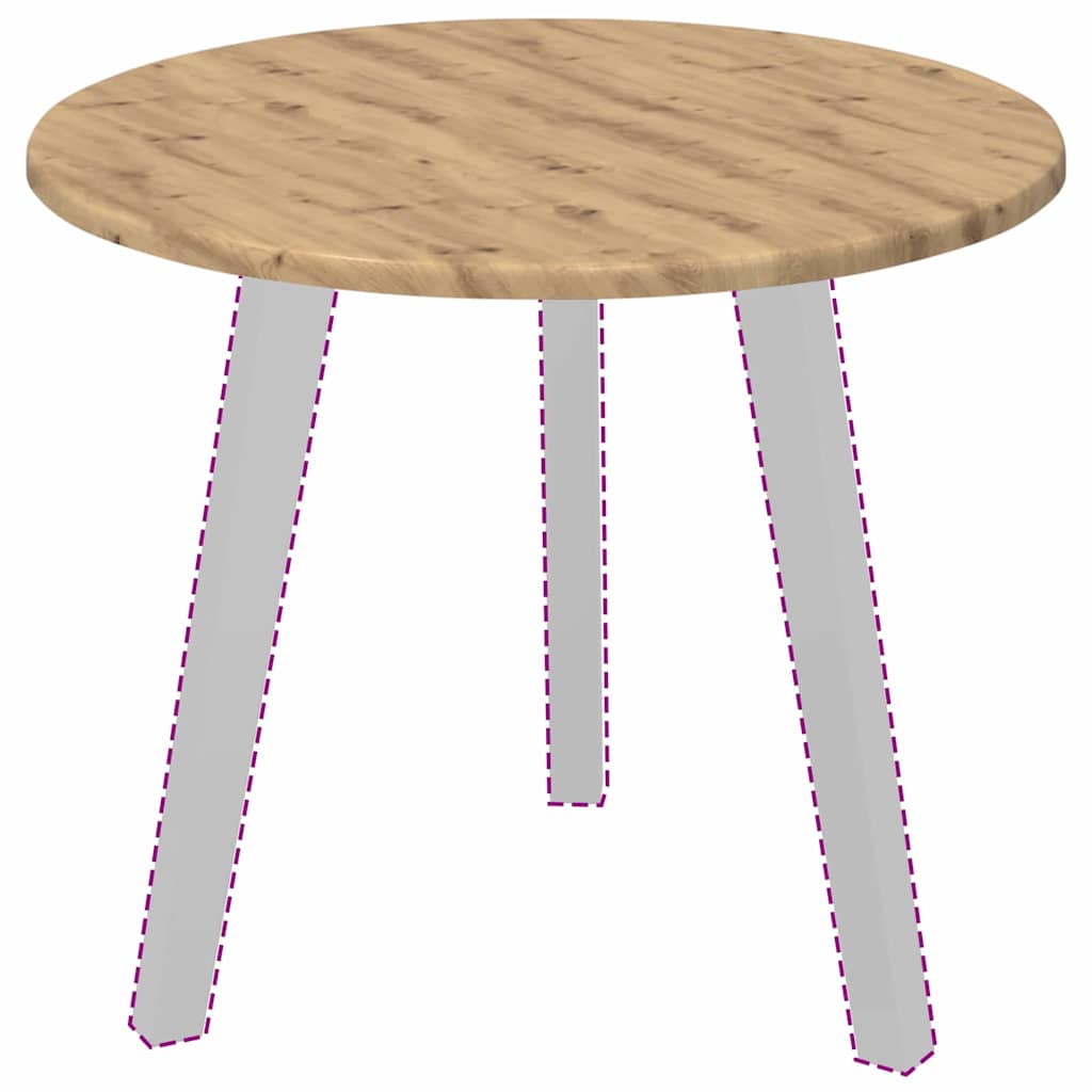 Bordplate artisan eik Ø 50 x 1,5 cm Konstruert tre