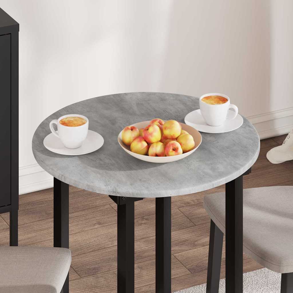 Bordplate Betonggrå Ø 60 x 1,5 cm Konstruert tre