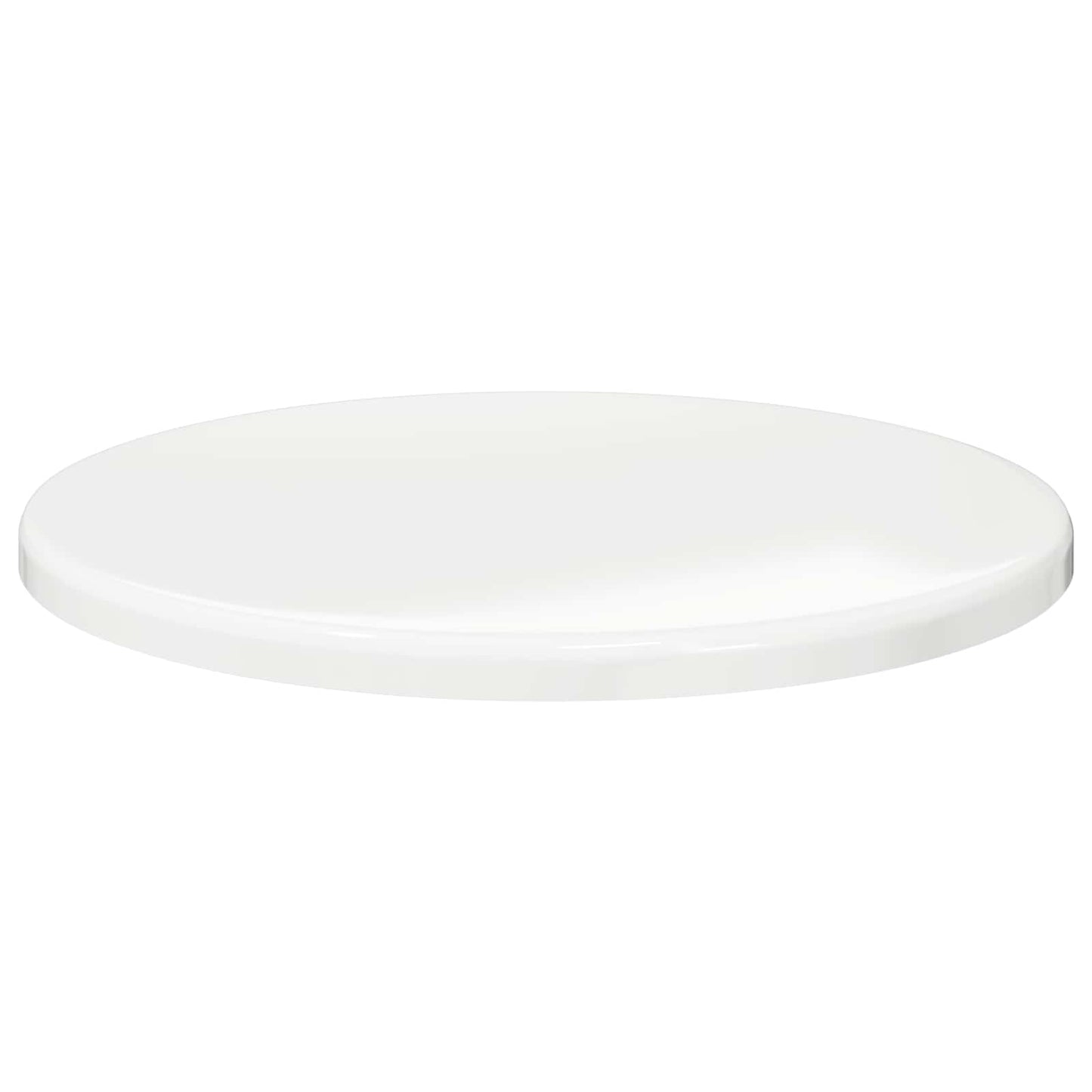 Bordplate Høyglans hvit Ø 60 x 1,5 cm Konstruert tre