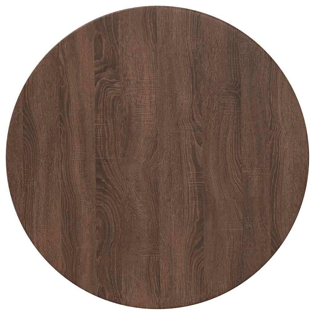 Bordplate brun eik Ø 70 x 1,5 cm Konstruert tre