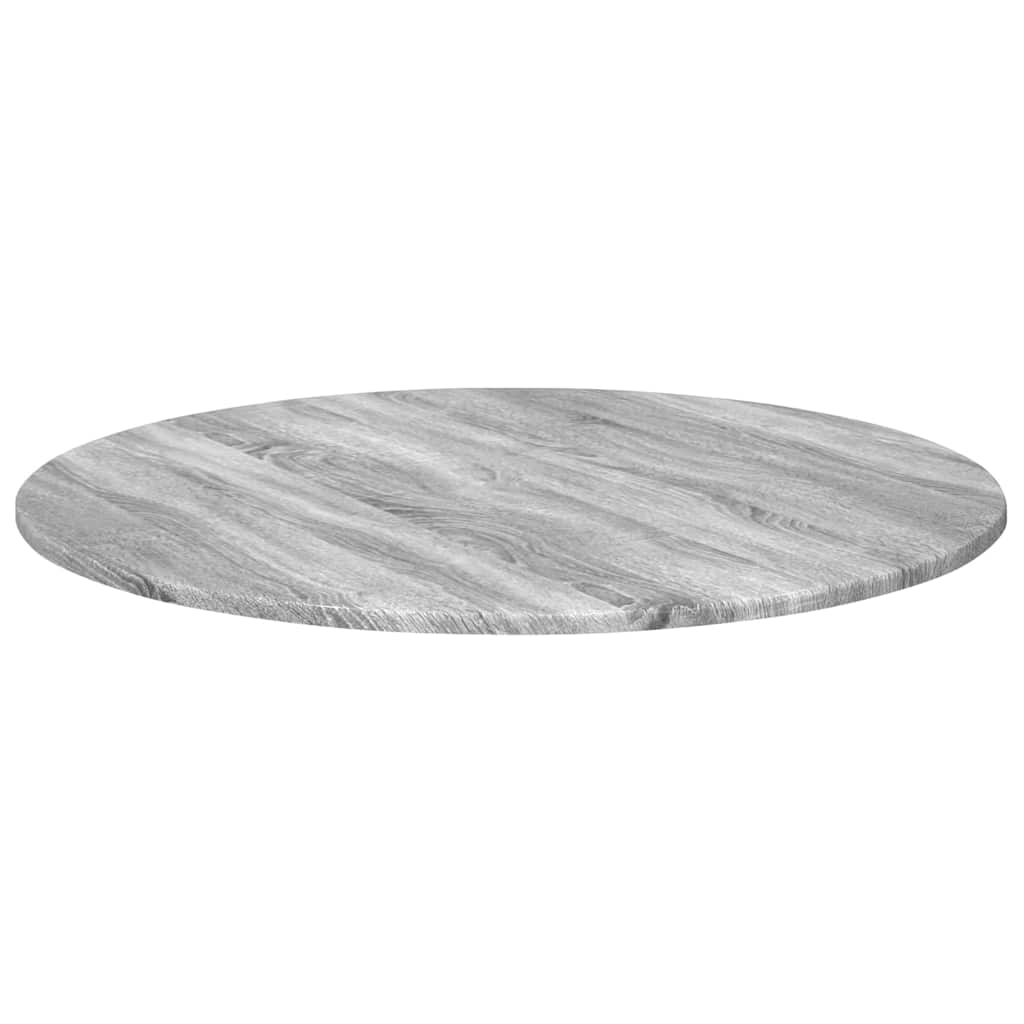 Bordplate Grå sonoma Ø 80 x 1,5 cm Konstruert tre