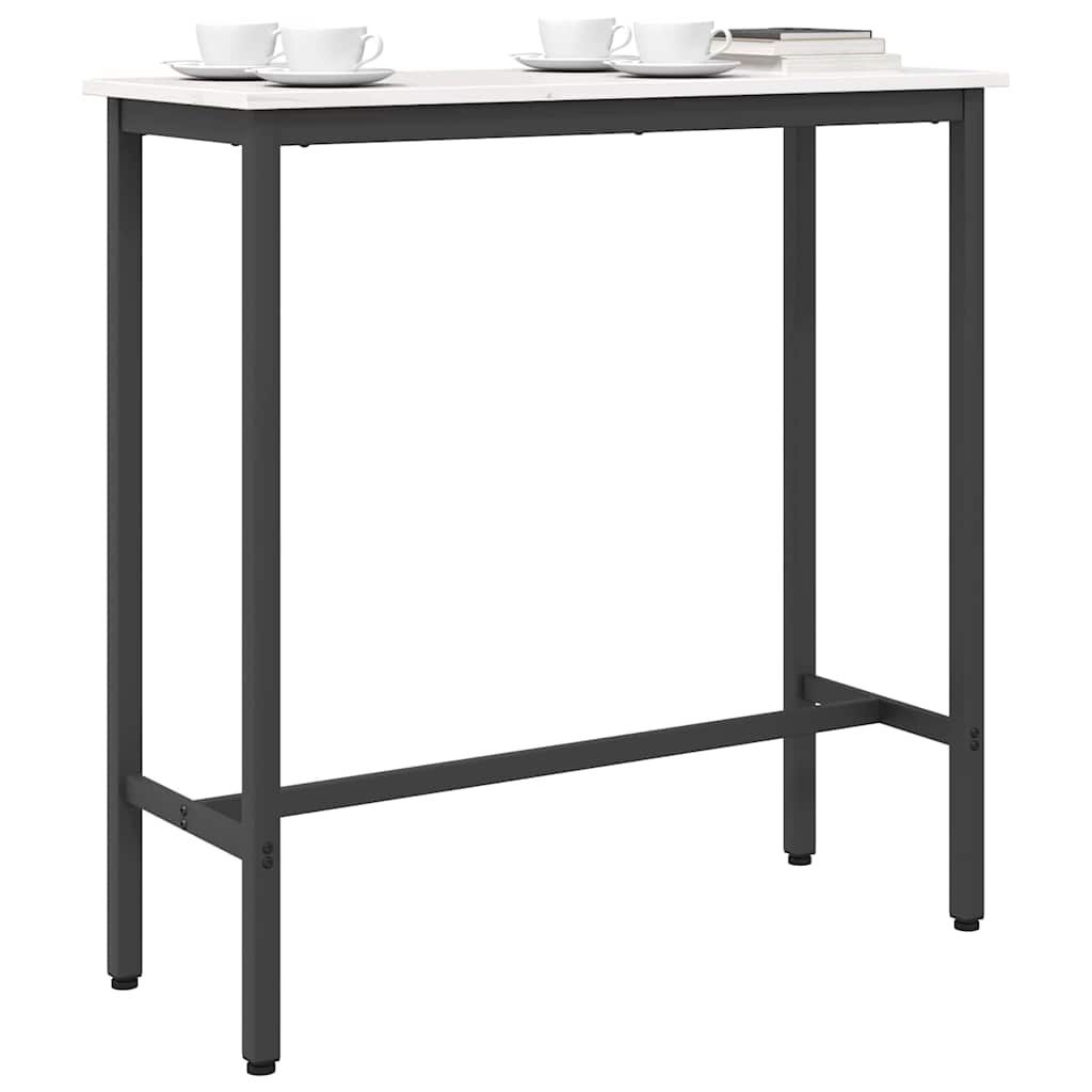 bord Hvit 100 x 40 x 101 cm Konstruksjonsvirke og stål