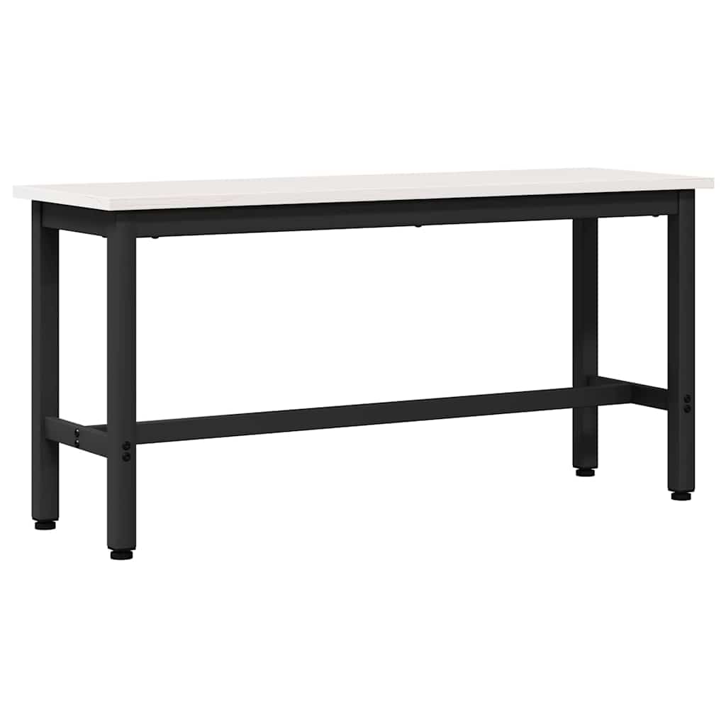 Spisebenk 2 pcs Hvit 100 x 32,5 x 49 cm Massivt furutre