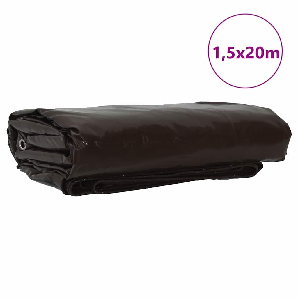 Presenning 650g / m² Brun 1,5 x 20 m Lerret med PVC-belegg