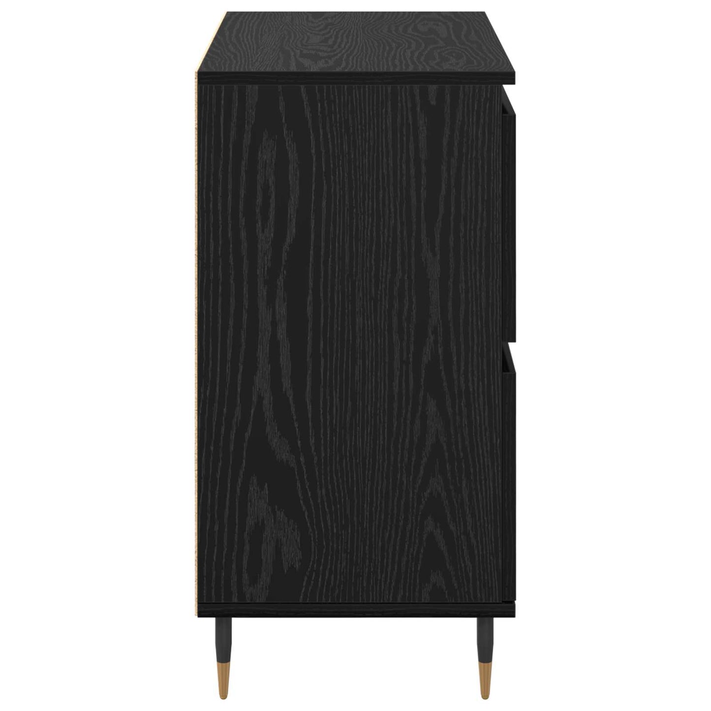 Oppbevaringsskap 3 pcs Svart Eik 60 x 35 x 70 cm
