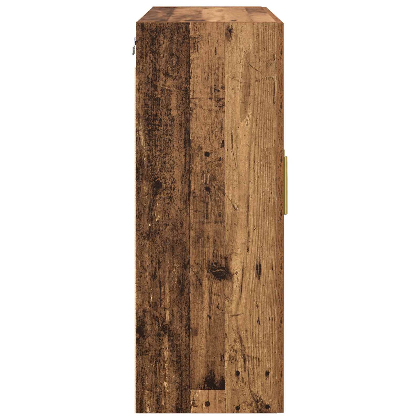 Vegghengt skap Veggmontert 2 pcs Gammelt tre 69,5 x 34 x 90 cm