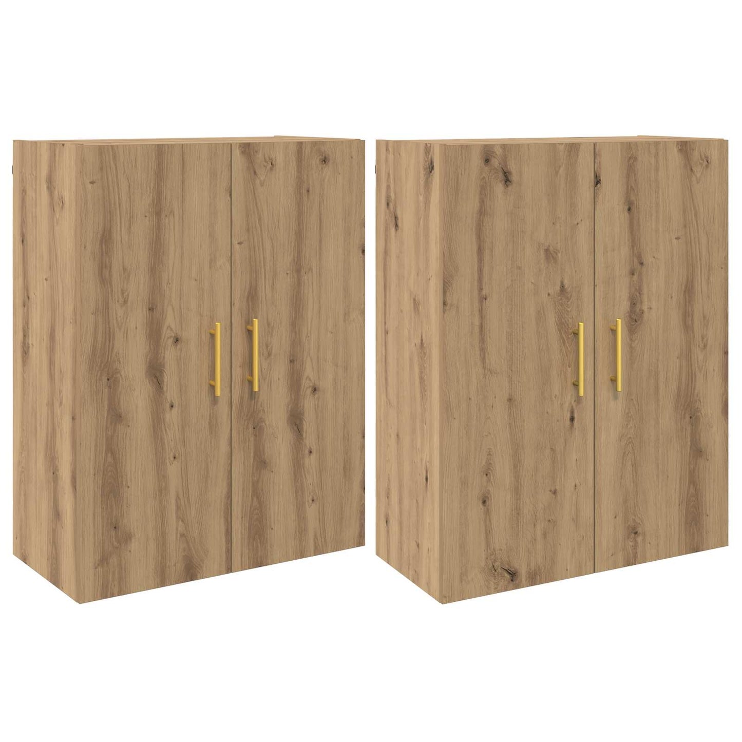 Vegghengt skap Veggmontert 2 pcs Artisan Eik 69,5 x 34 x 90 cm