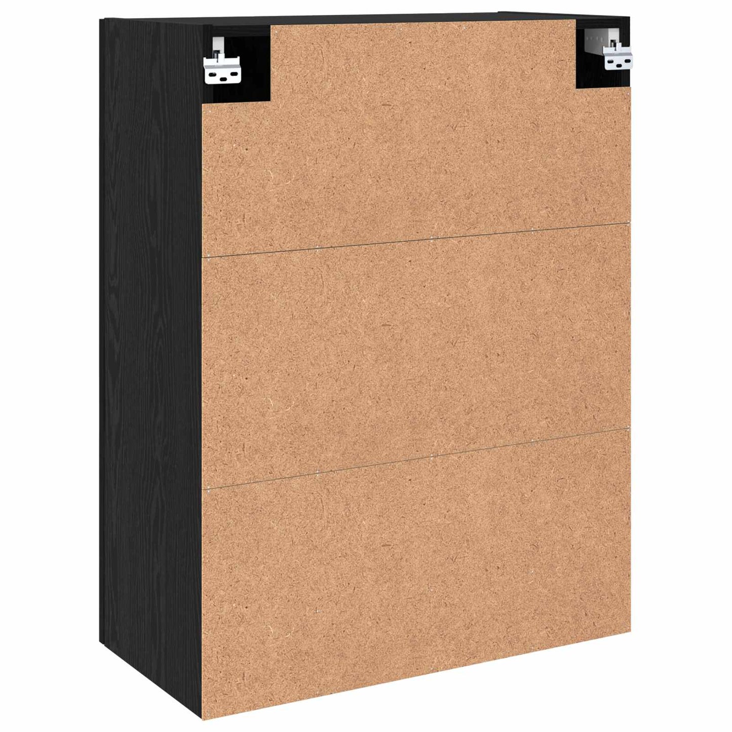 Vegghengt skap 2 pcs Svart Eik 69,5 x 34 x 90 cm Konstruert tre
