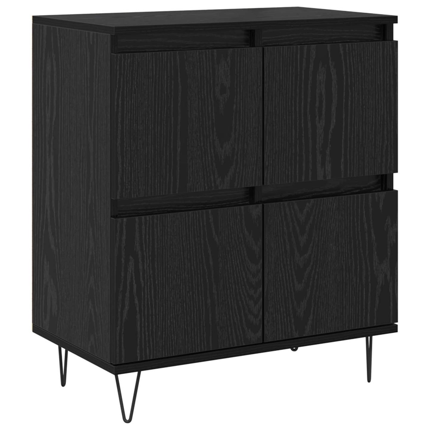 Skap 3 pcs Svart Eik