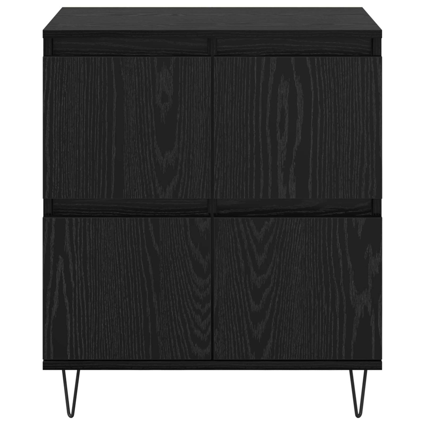 Skap 2 pcs Svart eik