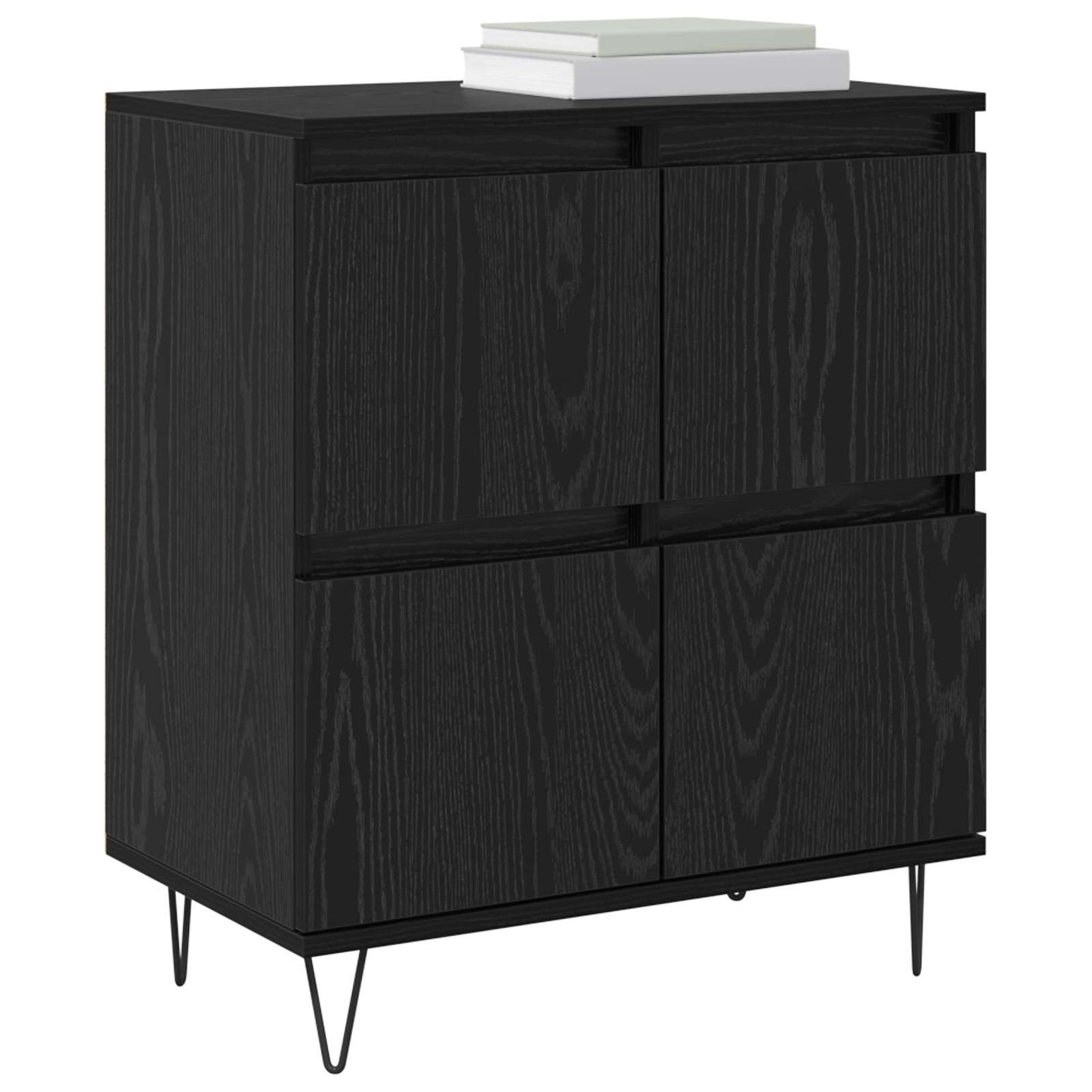 Skap 2 pcs Svart eik