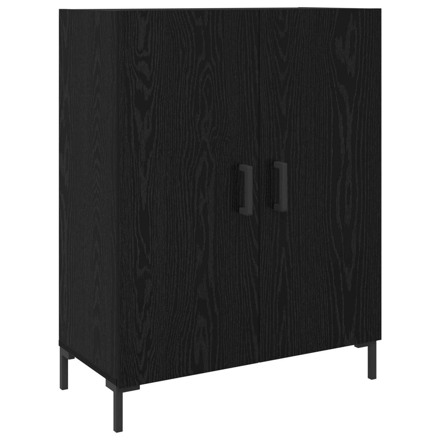 Høyskap Veggmontert Svart eik 69,5 x 34 x 180 cm Konstruert tre