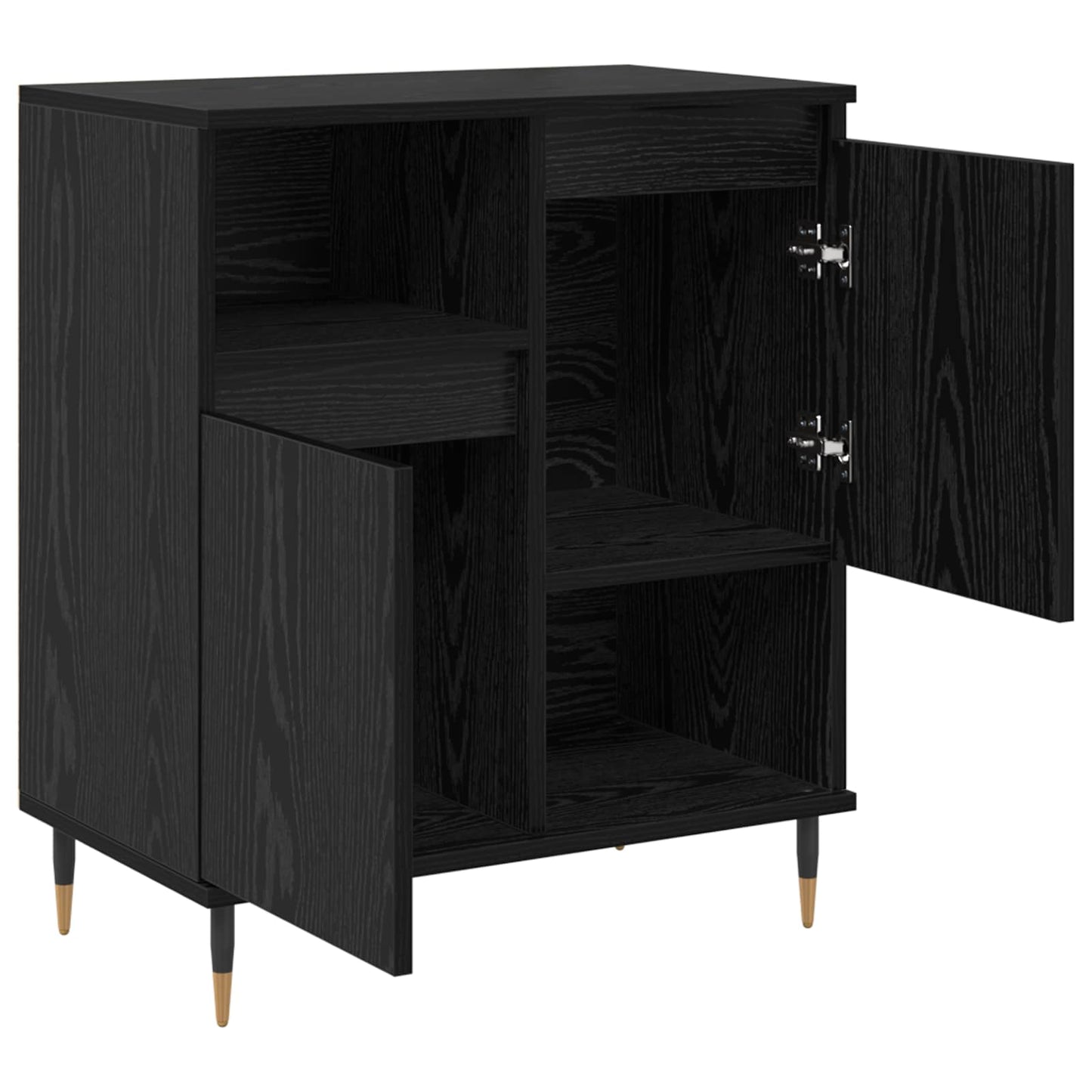Skap 3 pcs Svart Eik