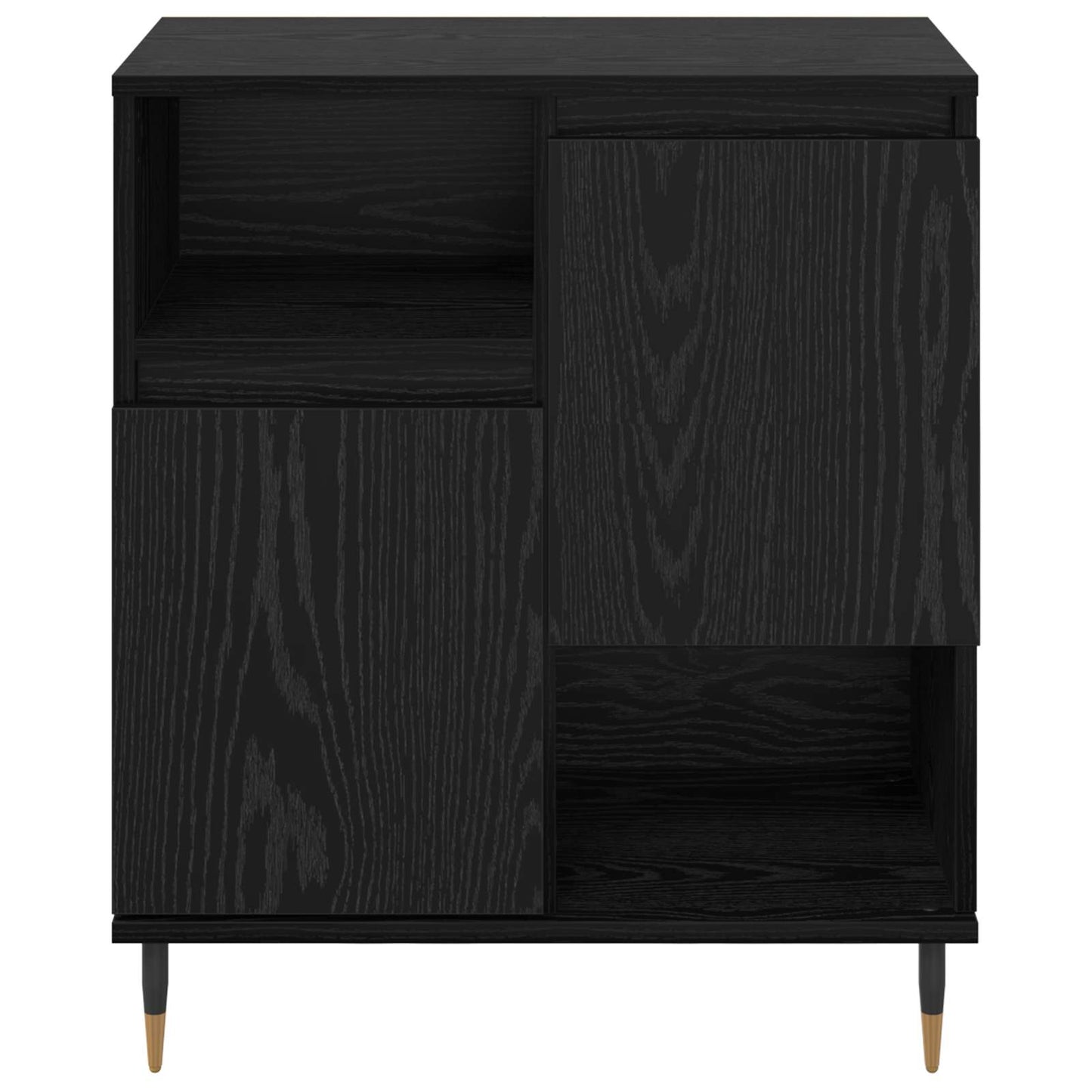 Skap 2 pcs Svart eik