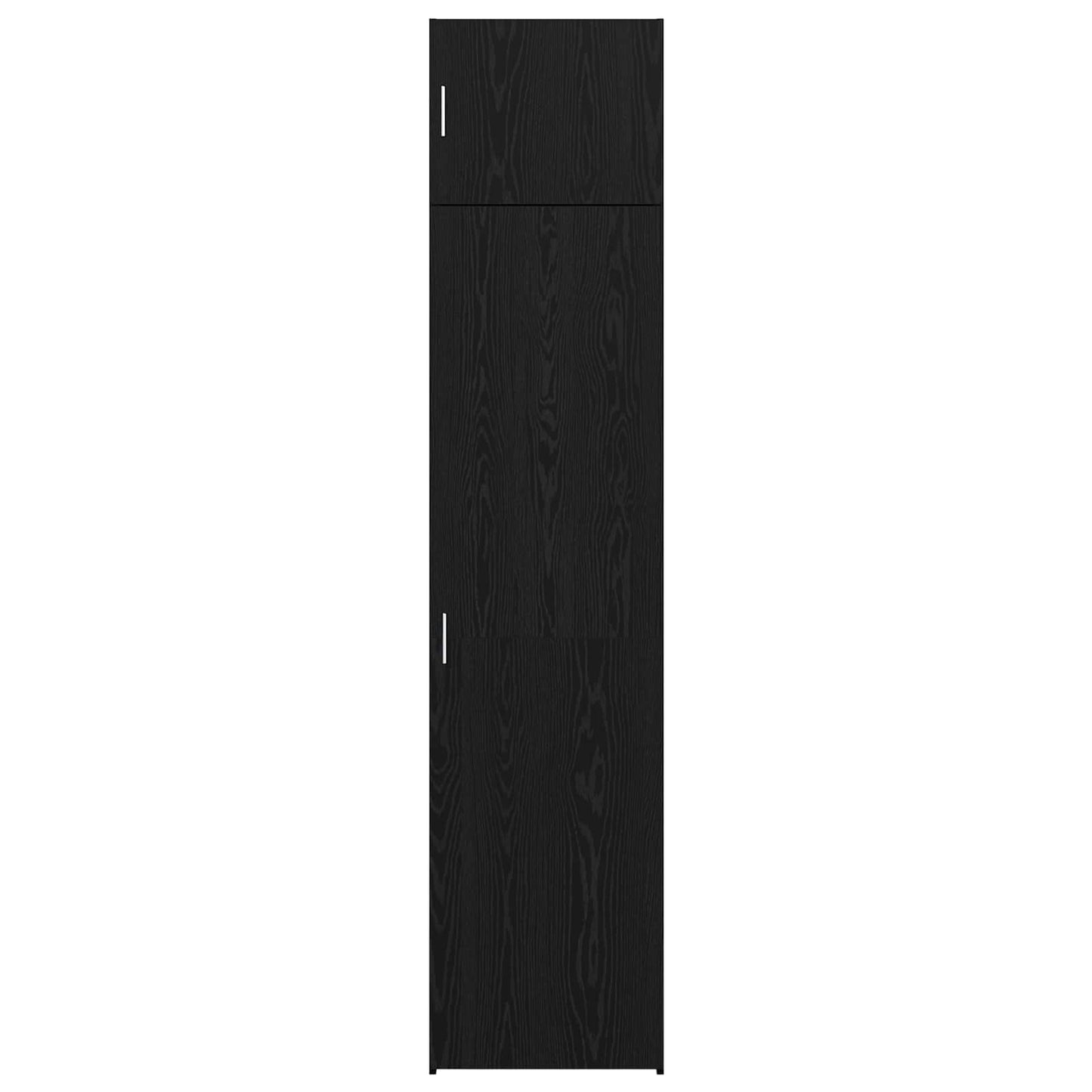 Serviesskap 2 pcs Svart Eik 50 x 41 x 225 cm