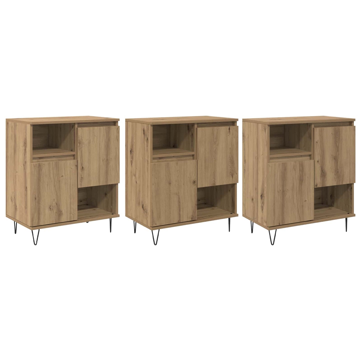 Serviesskap 3 pcs Artisan Eik 60 x 35 x 70 cm