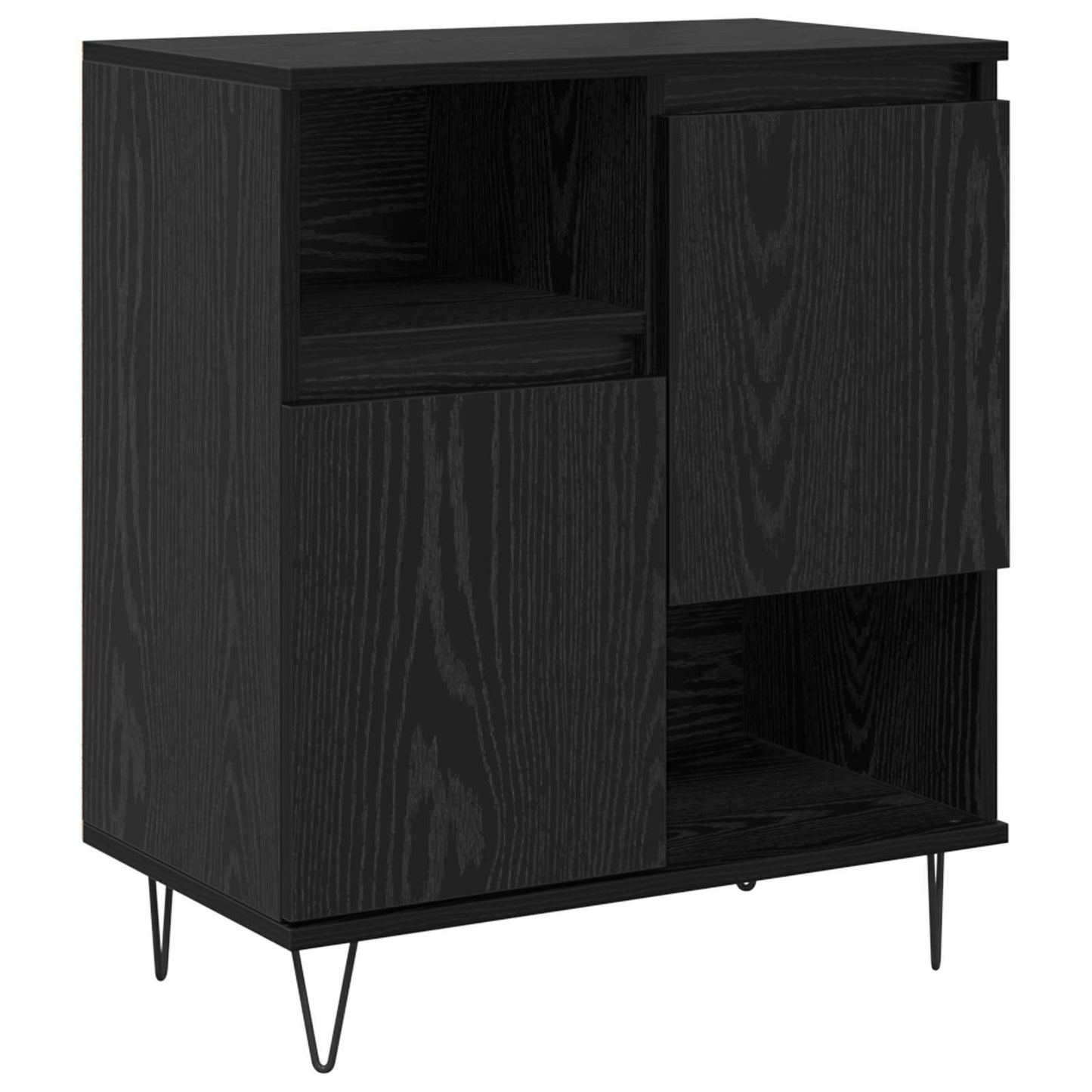 Serviesskap 3 pcs Svart Eik 60 x 35 x 70 cm