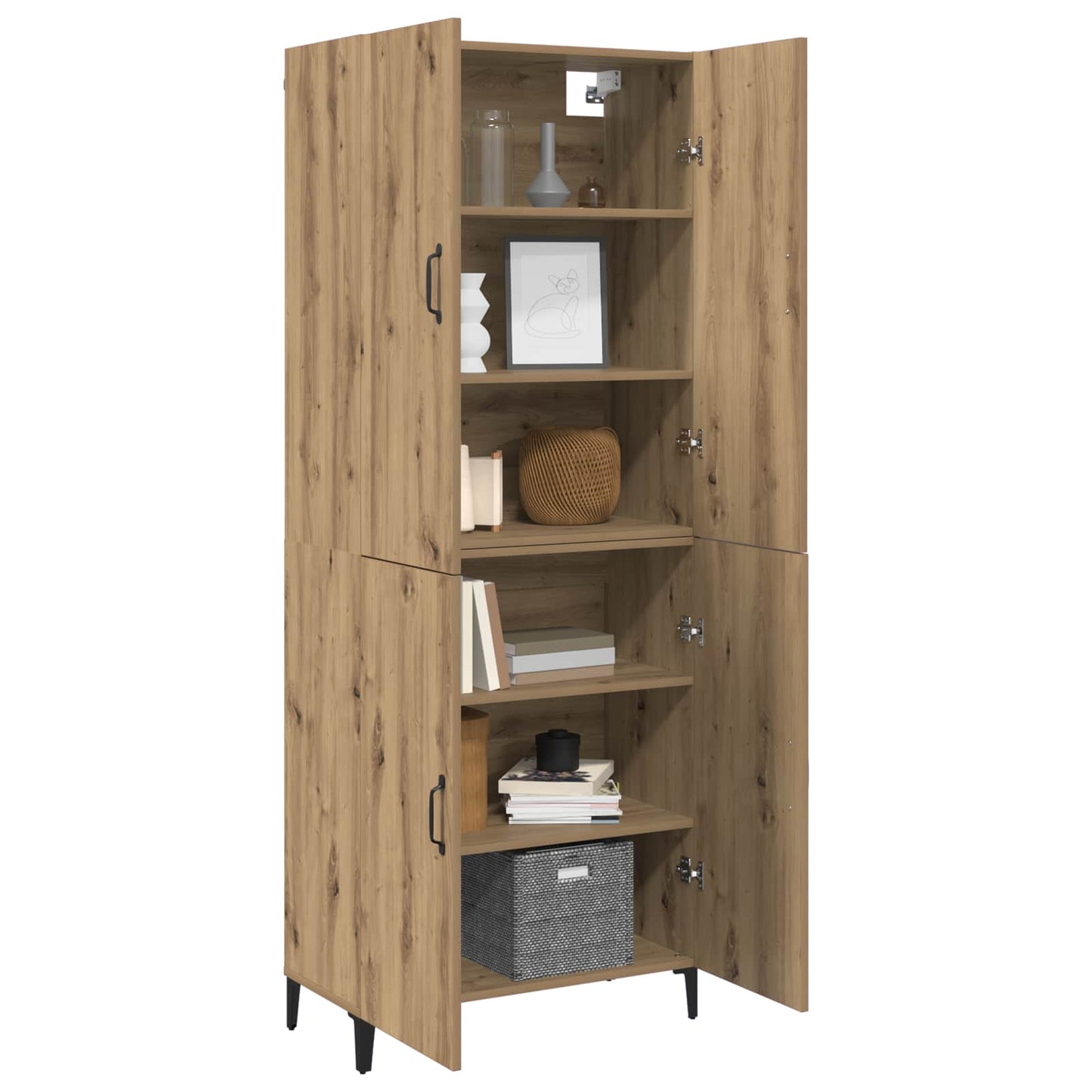 Høyskap 2 pcs Artisan Eik 69,5 x 34 x 180 cm Konstruert tre
