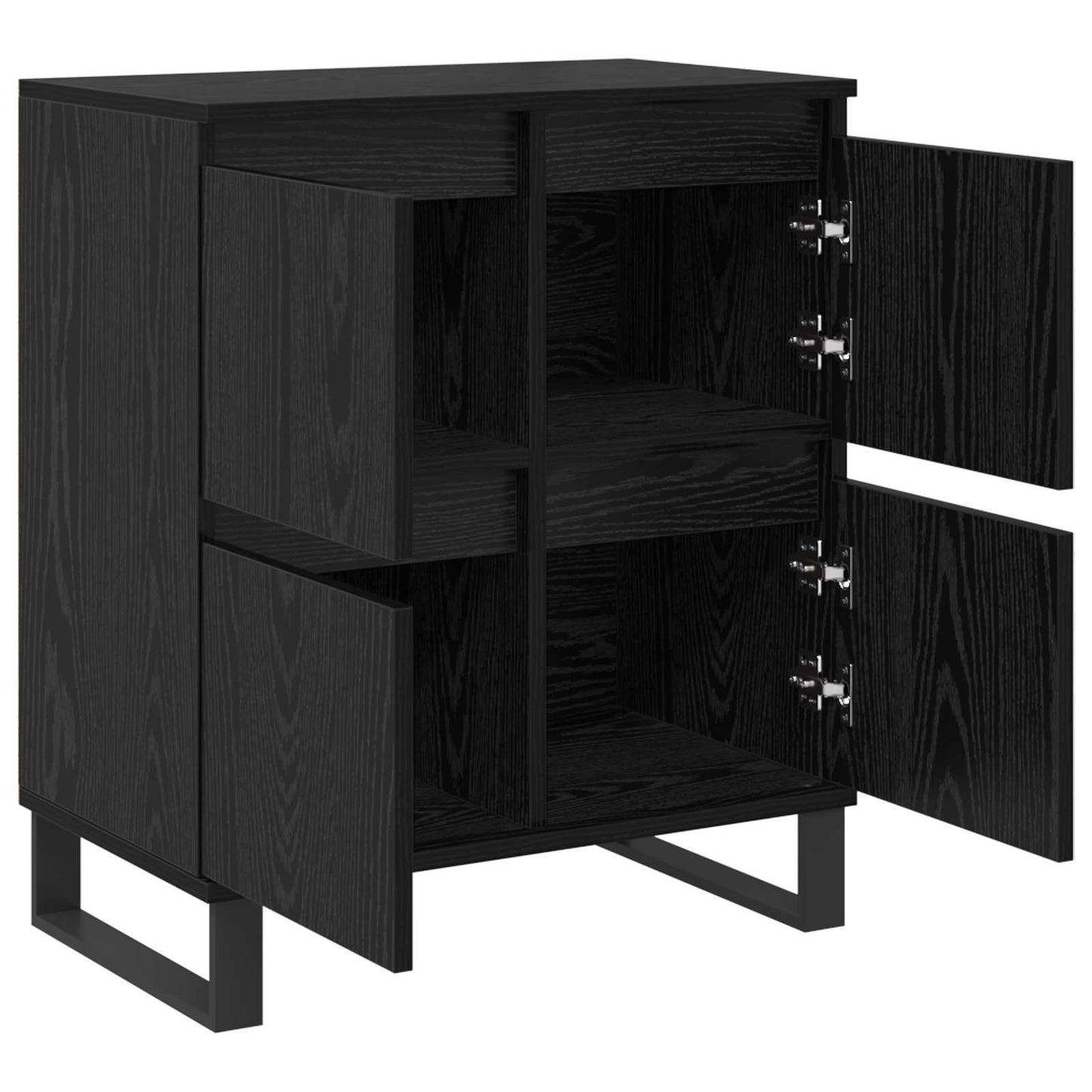Serviesskap 3 pcs Svart Eik 60 x 35 x 70 cm